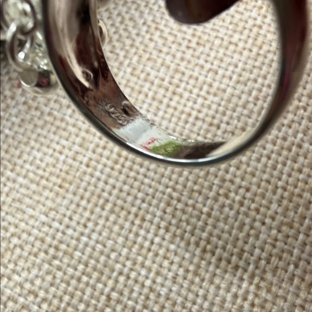 Chic Silver Beaded Women's Ring 7.5 (925)